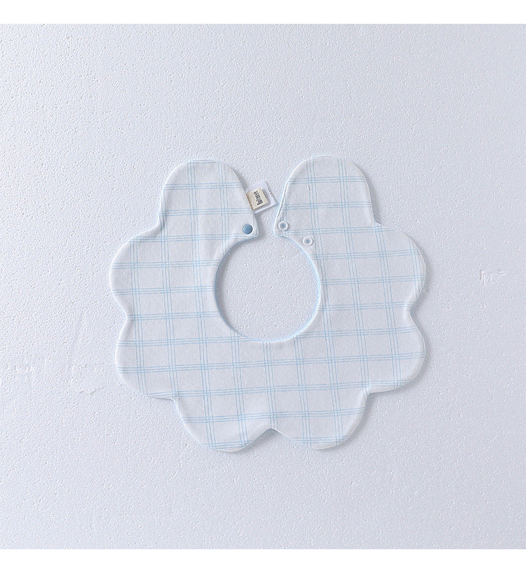 Adorable Simple Pattern Cotton Snap-on Flowers Shaped Bib